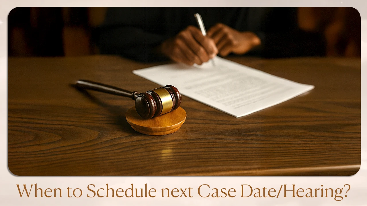 When To Schedule Next Case Date Hearing